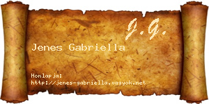 Jenes Gabriella névjegykártya